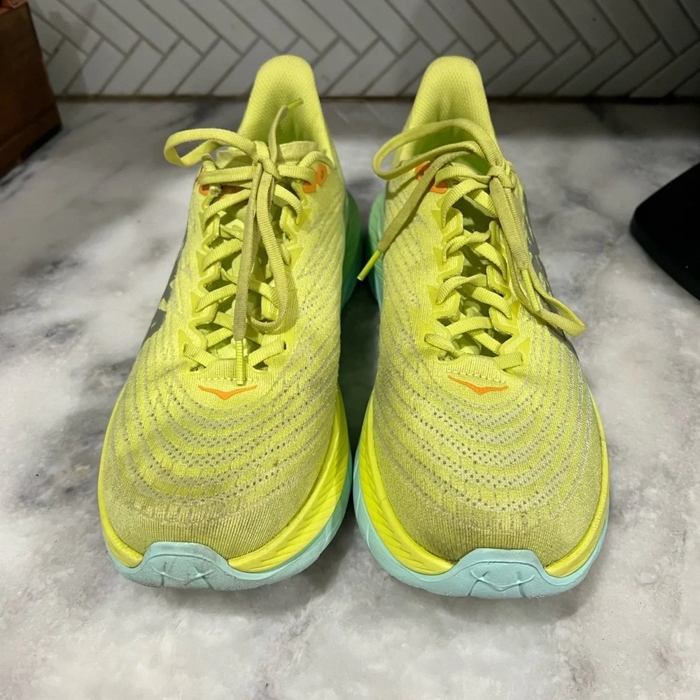 Hoka One One Womens Mach 5 1127894 CGLG Green Running Shoes Sneakers Size 10.5B